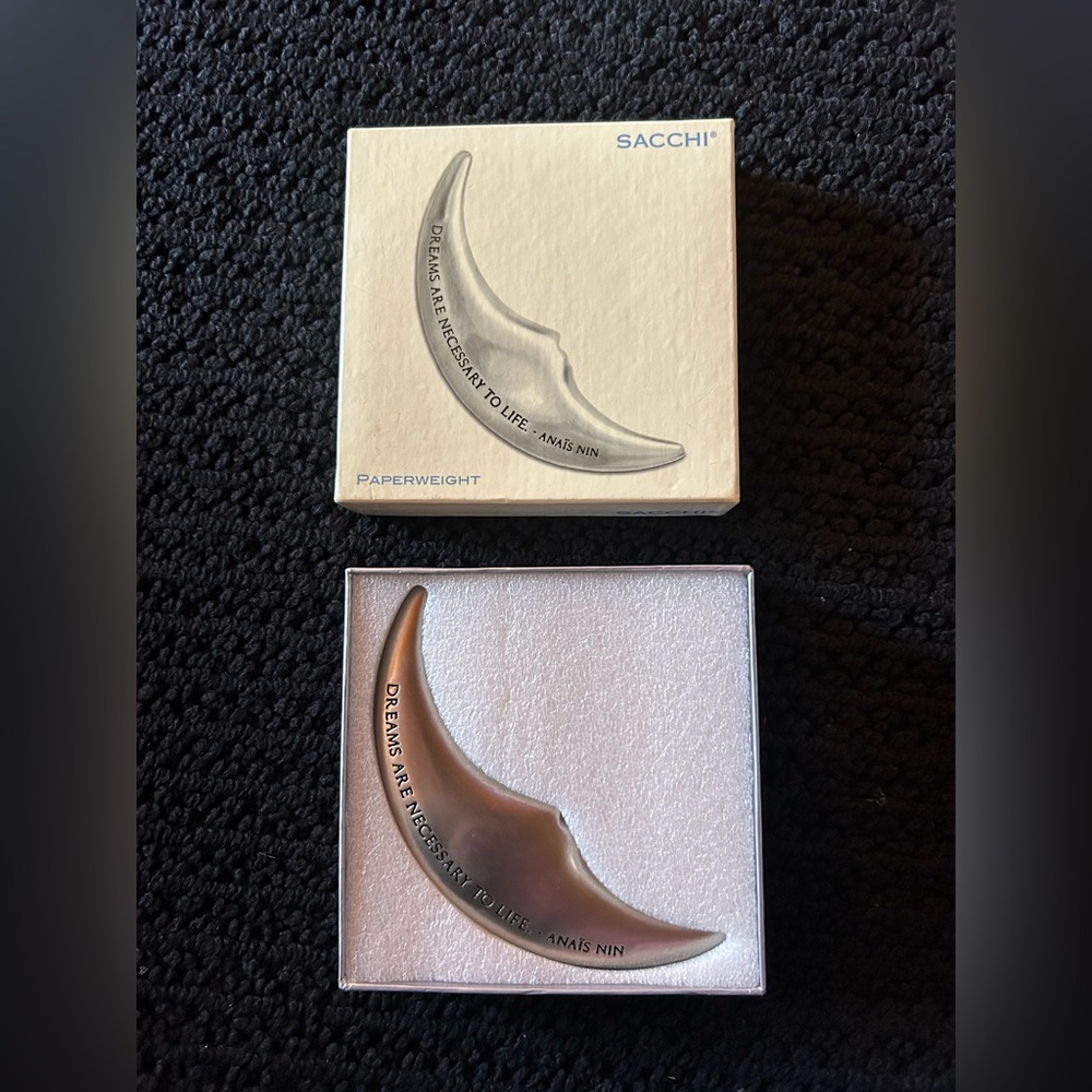 SACHI Silver Paperweight Moon 🌙